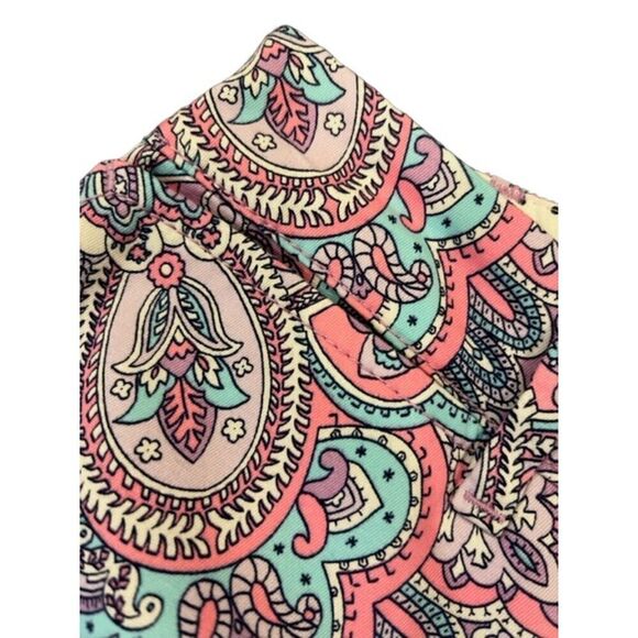 Talbots Perfect Crop in Polished Paisley Lavendar, Coral, Teal, Black Size 8P - Picture 3 of 9